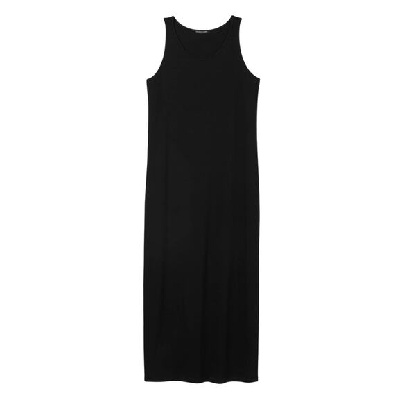 Eileen Fisher Black Sleeveless Jersey Midi Dress Size M - Picture 1 of 6